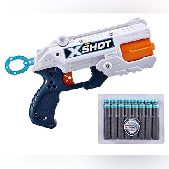 NEW ZURU X-Shot Excel Double Reflex 6 Foam Dart Blaster with 16 Darts Multicolor - Picture 1 of 3